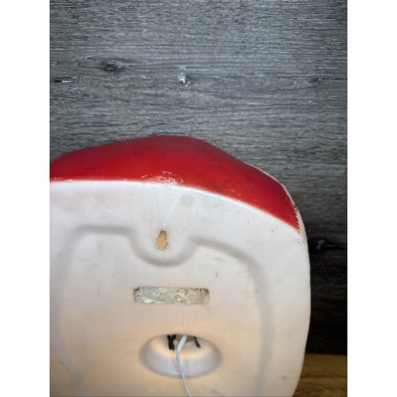 Vintage EMPIRE BLOW MOLD SANTA CLAUS FACE CHRISTMAS light up door hang 17" - Picture 9 of 12